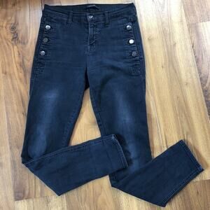 J Brand Zion Defiance Skinny Jeans Black Size 26